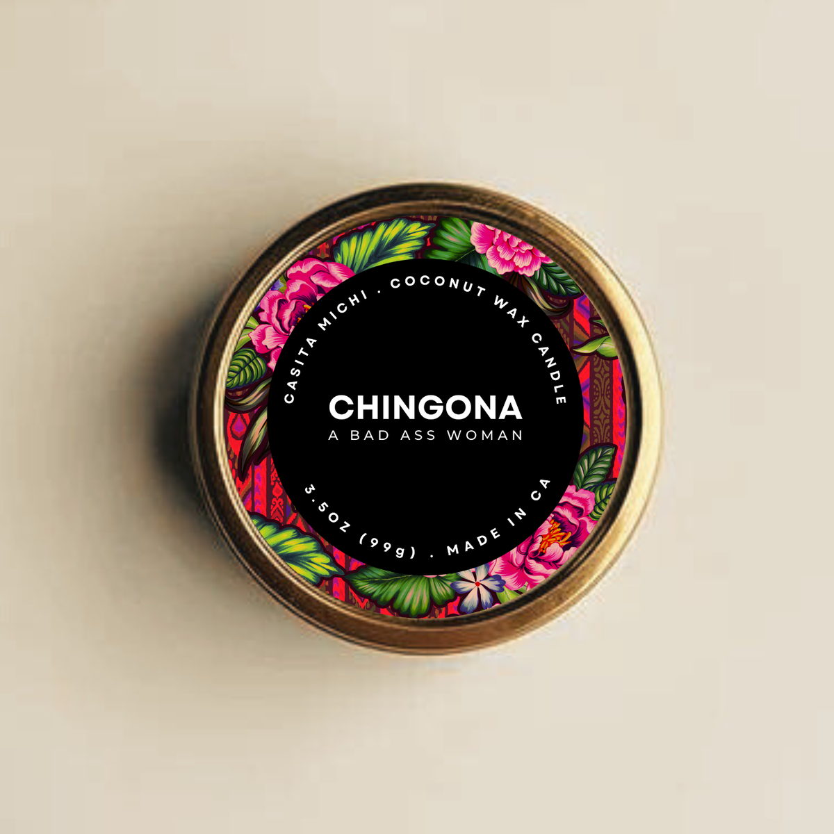 CHINGONA CANDLE TIN
