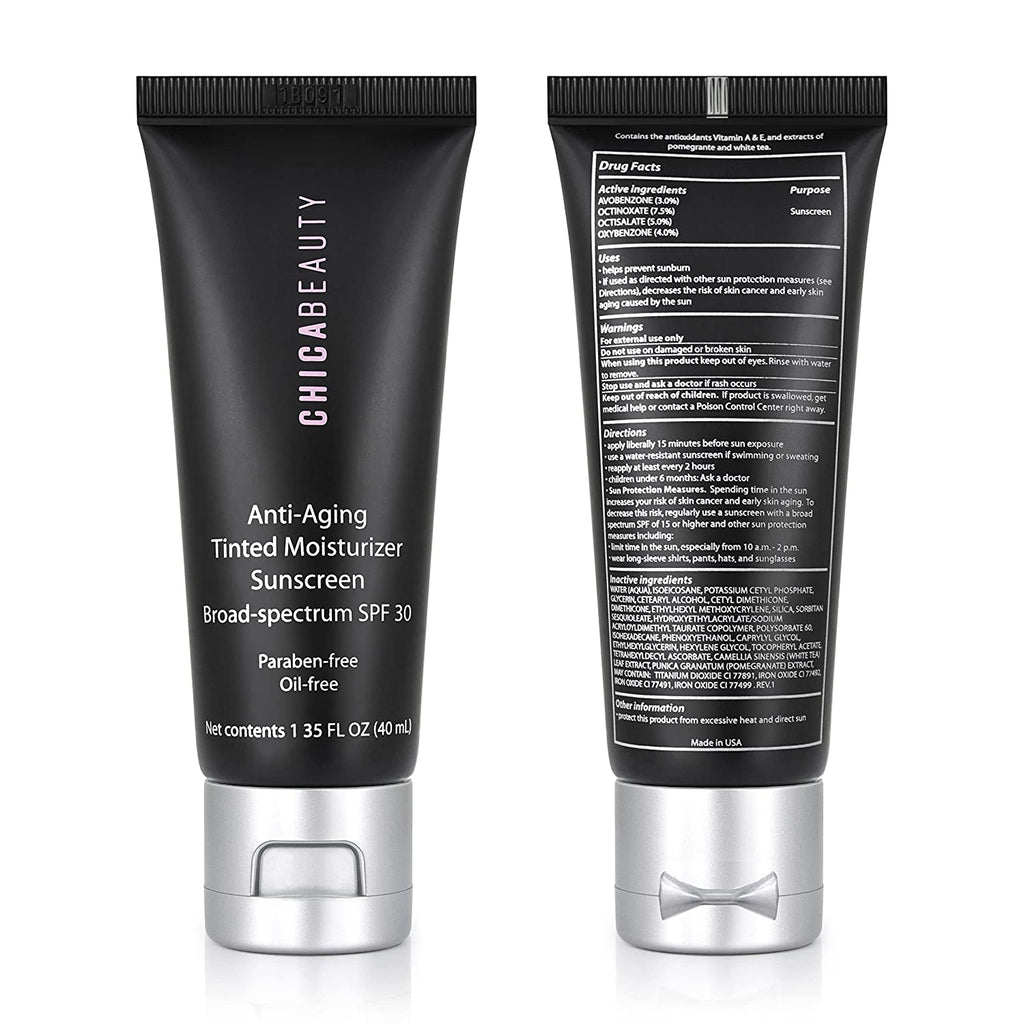 Chica Beauty Anti-Aging Tinted Moisturizer Sunscreen Broad-Spectrum SPF 30