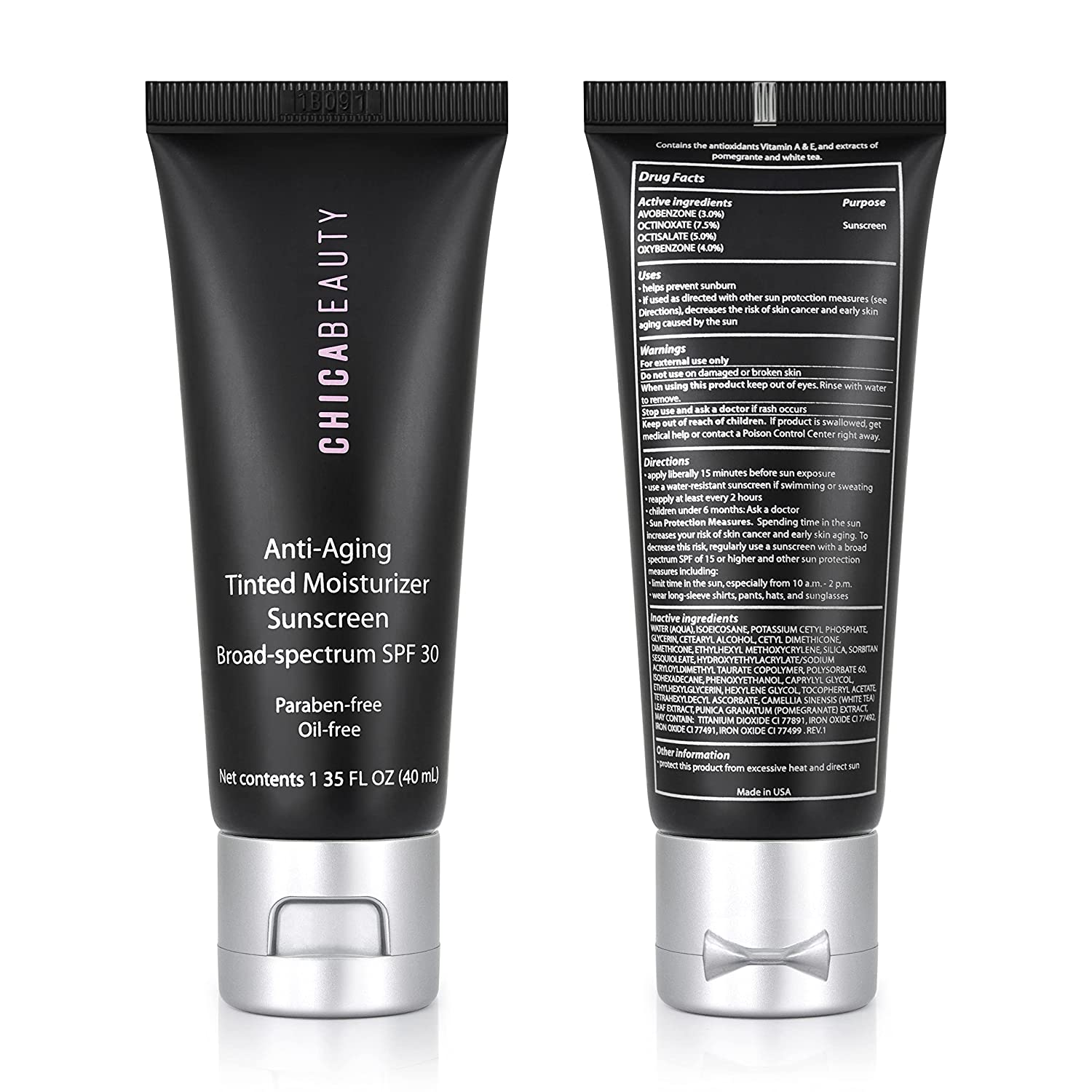 Chica Beauty Anti-Aging Tinted Moisturizer Sunscreen Broad-Spectrum SPF 30