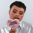 Chula Beauty 'Tengo Chisme' Pink Heart Shaped Makeup Hand Mirror Travel Friendly (LIMITED EDITION)
